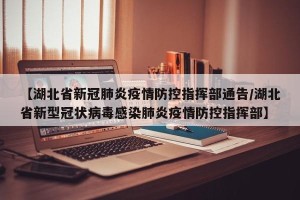 【湖北省新冠肺炎疫情防控指挥部通告/湖北省新型冠状病毒感染肺炎疫情防控指挥部】